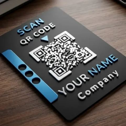 Cartão de Visita 3D com QR Code