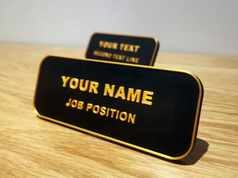 Placa de Nome Personalizada em Relevo