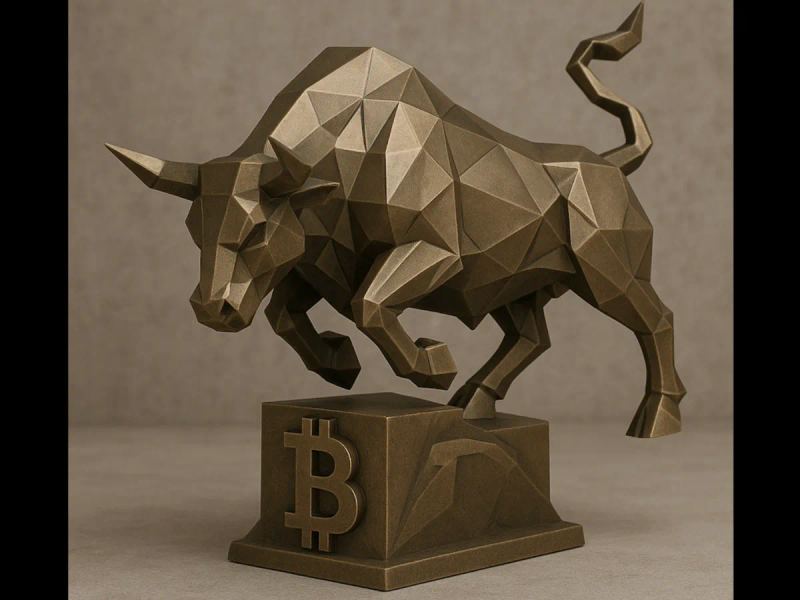 Touro Bitcoin Decorativo